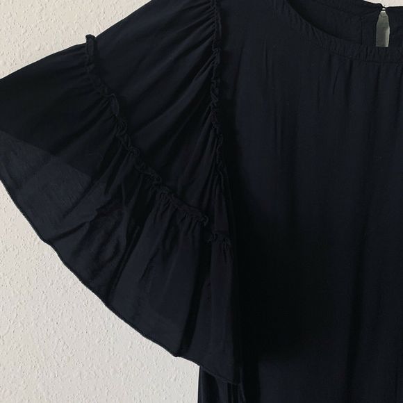 Loft Tiered Flutter Sleeve Shift Dress - Picture 3 of 5